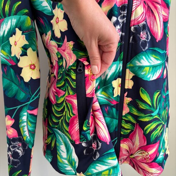 Tommy Bahama Women's Size XL Full Zip Jacket Tennis Golf Pickleball Tropical - Picture 7 of 13